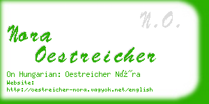 nora oestreicher business card